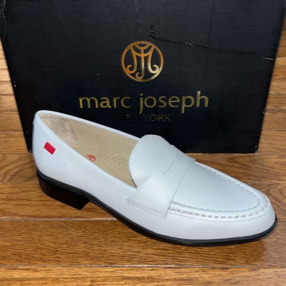 Marc Joseph New York Lafayette Penny Loafers Off- White Napa Women’s Size 7